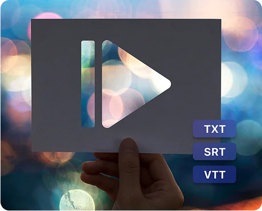 Descarga de Transcripciones en Diferentes Formatos (TXT, VTT, SRT)